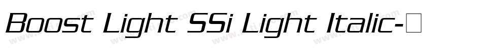 Boost Light SSi Light Italic字体转换
